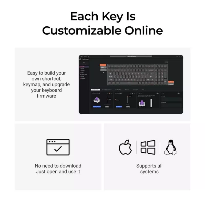 Teclado mecânico Keychron K4 HE com Gateron Double‑Rail Magnetic Nebula Switches, sem fios, preto, layout US