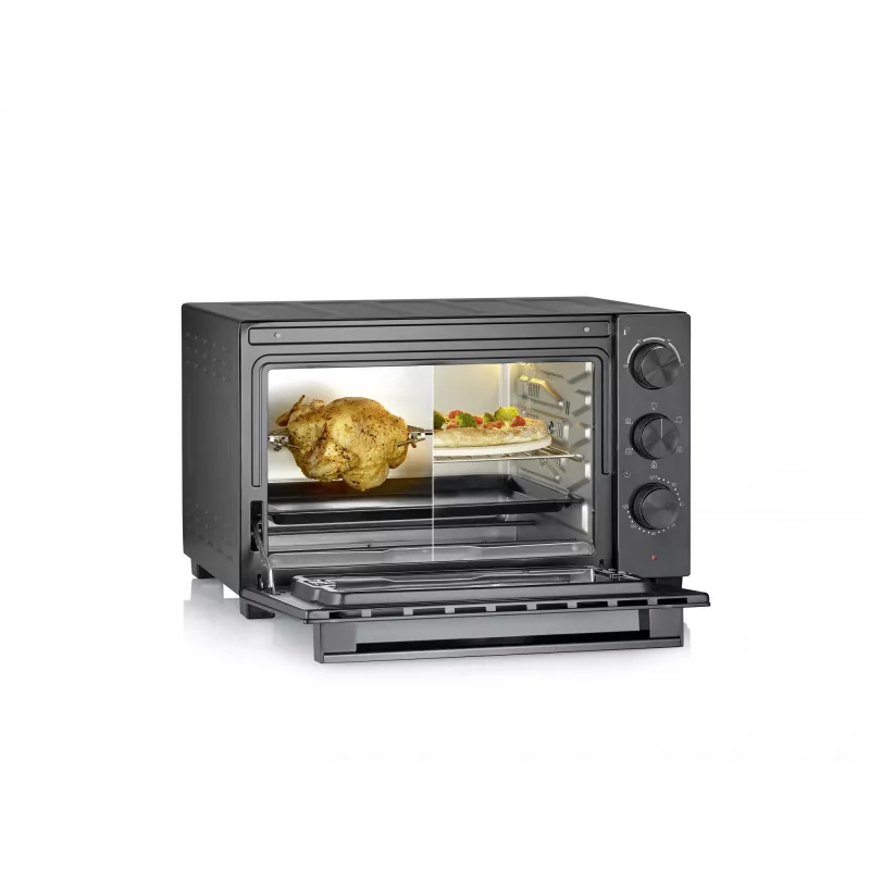 Mini-forno SEVERIN TO 2075 — capacidade de 30 l, 1600 W, independente, preto, função de grelhar
