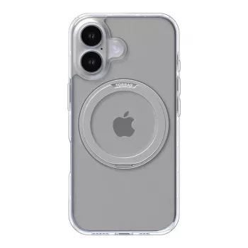 Capa protetora Torras Ostand Pro para iPhone 16 Plus, transparente ajuste fino, TPU/PC
