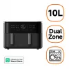 Fritadeira de ar quente Xiaomi Dual Zone EAN 10 L 2700W Potência total Preto
