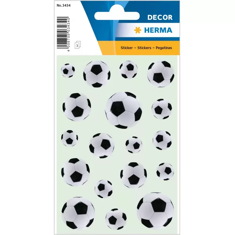 Autocolante decorativo HERMA 3434 papel preto branco permanente 54 unid.