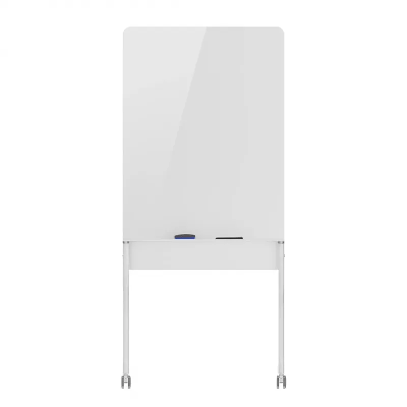 Quadro branco Ergo Office ER-305 — quadro branco magnético autónomo sobre rodas, aço, branco