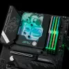 Bloco de água EK Water Blocks acrílico latão preto prateado