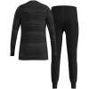 Odlo Set long ACTIVE WARM ECO SET conjunto de roupa interior criança, tamanho 140 cm, preto e cinzento