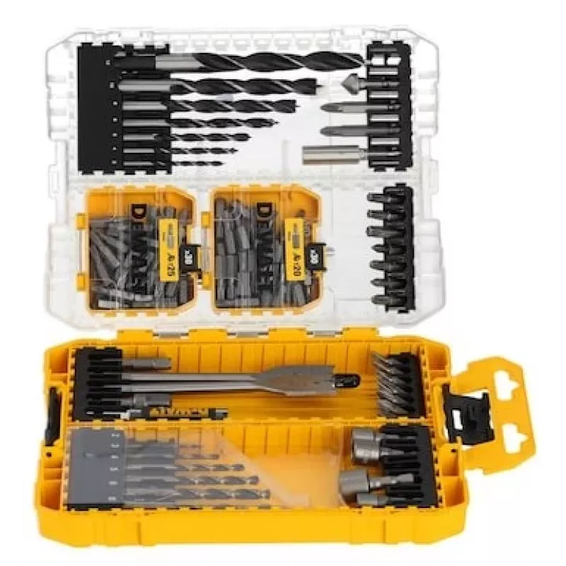 Conjunto DeWalt com 100 parafusos Pozidriv – conjunto de fixação, tamanhos sortidos para aplicações em madeira e metal