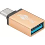 Adaptador USB-C™ Goobay Wentronic - conector fêmea USB 3.0 A, dourado - para ligação entre dispositivos USB-C™ e USB-A (56622)