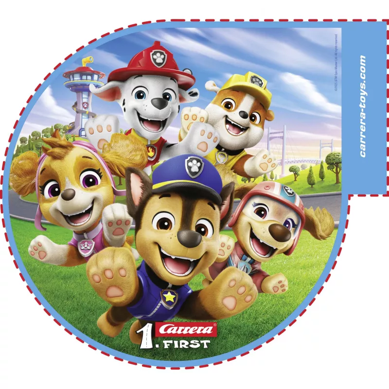 Pistas de brinquedo CARRERA FIRST Paw Patrol On the Track Modelo 20063056 — conjunto de slotcars para crianças