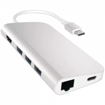 Adaptador multiportas Satechi USB-C 8K com Ethernet V3 space grey (ST-P8KEM)