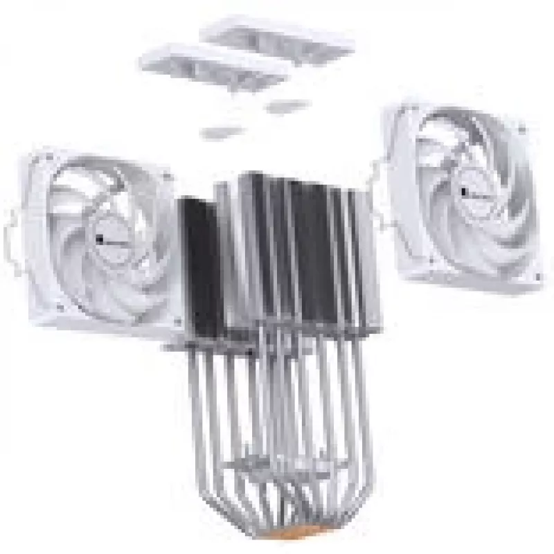 Dissipador de CPU Jonsbo CR-3000E Dual-Tower ARGB branco, dissipador de ar Dual-Tower com iluminação ARGB