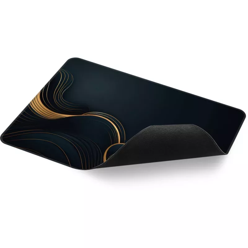 Sharkoon SKILLER SGP35 D2 Tapete de rato gaming, tamanho L, preto/dourado
