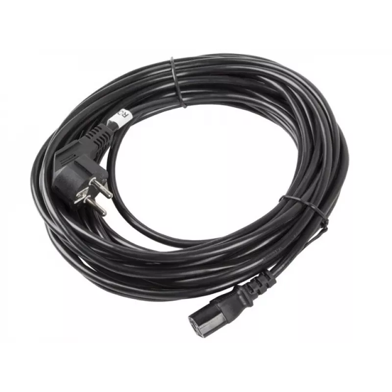 Cabo de alimentação Lanberg CA-C13C-11CC-0100-BK preto 10 m C13 conector fêmea CEE7/7