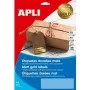 Folhas de etiquetas agipa 63,5 x 29,6 mm, dourado, para impressoras laser e fotocopiadoras, 1 folha (14887)