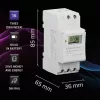 Temporizador eletrónico para calha DIN QOLTEC 50983, a pilhas, para circuitos de automação
