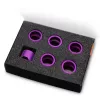 EK Water Blocks EK-Quantum Torque Anéis de compressão STC 16, Roxo, pack de 6