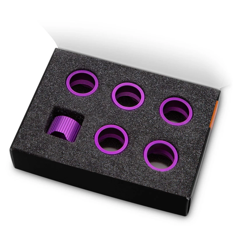 EK Water Blocks EK-Quantum Torque Anéis de compressão STC 16, Roxo, pack de 6