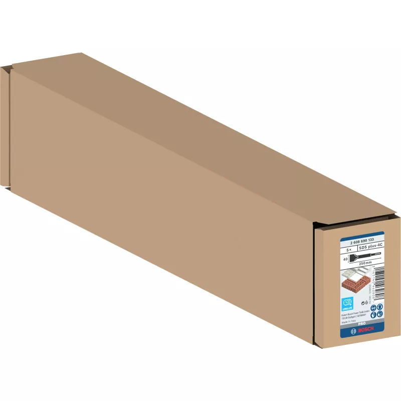 Ponteiro de martelo perfurador Bosch 2 608 690 133 aço inoxidável 250 mm