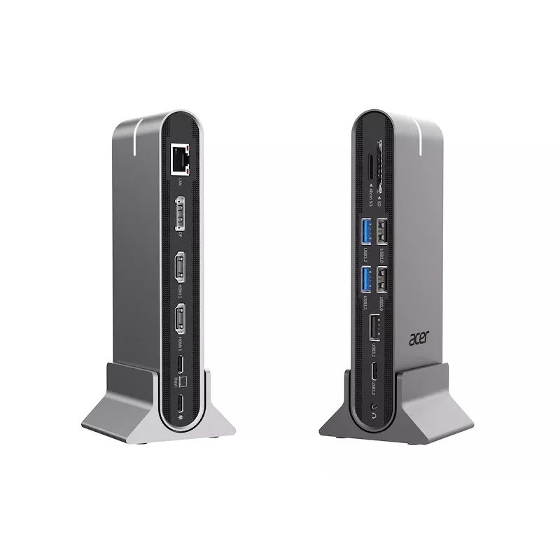 Estação de acoplamento universal Type-C Acer 15in1 (USB-C, 15 portas), estação de acoplamento + hub USB