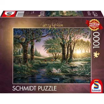 Puzzle Schmidt Spiele Terry Redlin 'Morning Magic at the Pond' — 1000 peças
