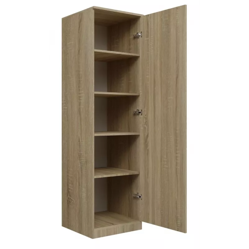 Roupeiro Topeshop SD-50 SON KPL 5 prateleiras 1 porta carvalho