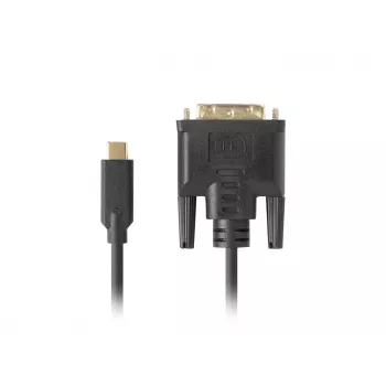 Adaptador de cabo de vídeo LANBERG CA-CMDV-10CU-0030-BK, USB Type-C para DVI-D, 3 m, preto