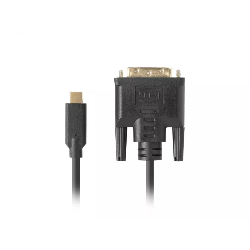 Adaptador de cabo de vídeo LANBERG CA-CMDV-10CU-0030-BK, USB Type-C para DVI-D, 3 m, preto