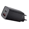 Carregador Baseus CCGAN2L-B01 para dispositivos móveis universal preto AC carregamento rápido para interiores
