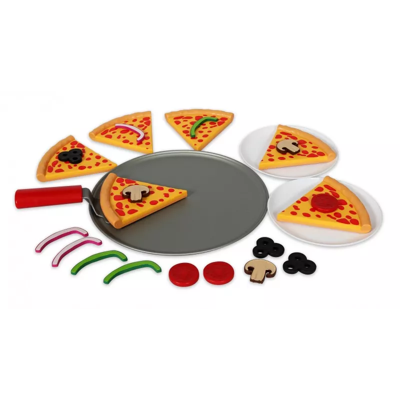 Conjunto de pizza magnético, MALIK MalBlo Magnetic, brinquedo de alimentos para jogo de faz de conta, peças magnéticas
