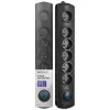 Proteção contra sobretensões Qoltec 50112 preto 6 tomadas AC 230V 3m