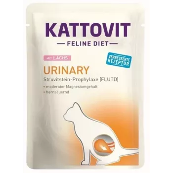 KATTOVIT Feline Diet Urinary Salmão - Comida húmida para gatos - 85g