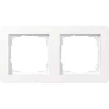 Moldura de cobertura Gira E1 2 módulos, branco puro (Modelo 0212150)