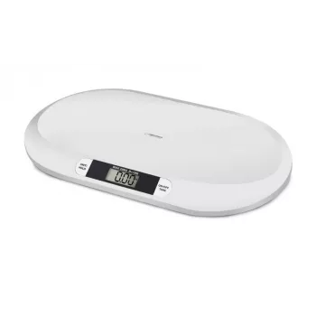 Balança eletrónica para bebé ESPERANZA EBS019 — capacidade 0,03–20 kg, divisão 0,01 kg, LCD grande 60×25 mm, branco