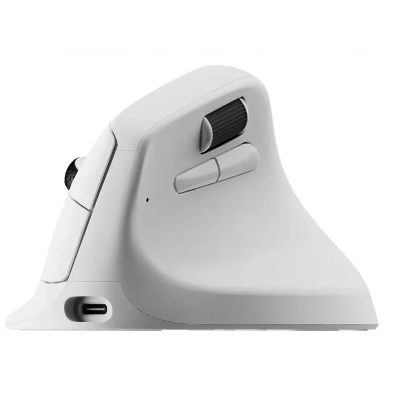 Rato mecânico Keychron M5 8K branco (M5-A24) com fios/sem fios, design compacto