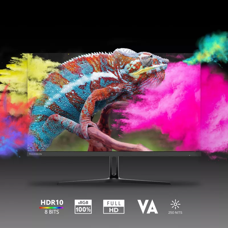 Monitor THOMSON M24FB2Y14 24 polegadas (61 cm) Full HD 1920x1080 VA LED, 14 ms, VESA, preto