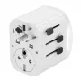Adaptador de viagem GEMBIRD TPA-EU2A1C15-01-W – 15W, ficha Type-E, 2× USB-A + 1× USB-C, 100–250V