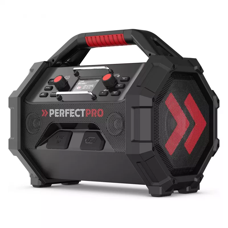 Rádio de obra portátil PerfectPro ROCKTAGON 18V — rádio de obra a bateria