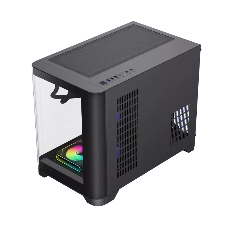 Caixa Gamemax | HYPE-M BK | preto | Micro | fonte de alimentação não incluída