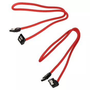 Cabo SATA Corsair Premium-Sleeved angular, vermelho 60 cm – pack de 2