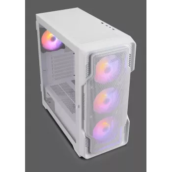 Nanoxia DS-9ARGB-W - Midi Tower - PC - branco - ATX - EATX - Micro-ATX - Mini-ITX - plástico - aço - vidro temperado - Gaming (DS-9ARGB-W)