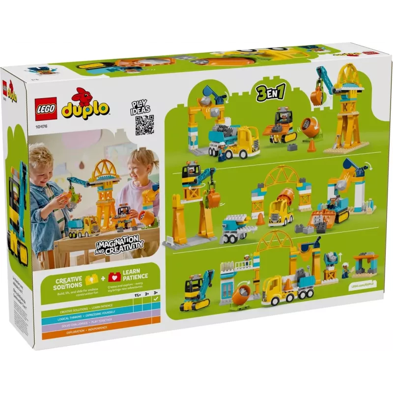 LEGO DUPLO 10476 3-em-1 Estaleiro de Obra e Veículos
