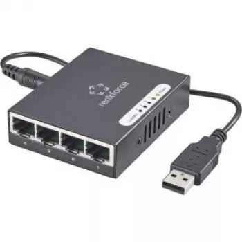 Switch de rede Renkforce 1423415 – 4 portas 1 Gbit/s com alimentação USB