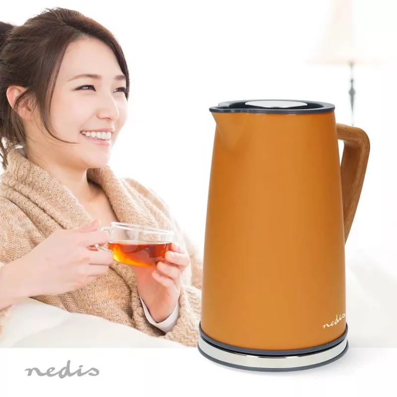 Chaleira elétrica Nedis KAWK510EOR 1,7 L 2200 W laranja