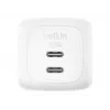 Carregador de parede Belkin WCH019KQWH 50W Dual USB-C PD PPS
