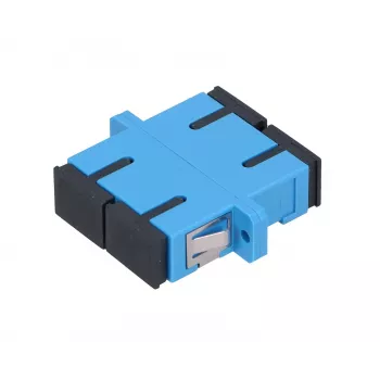 Adaptador de fibra ótica Extralink SC/UPC monomodo duplex, azul, conectores SC/UPC