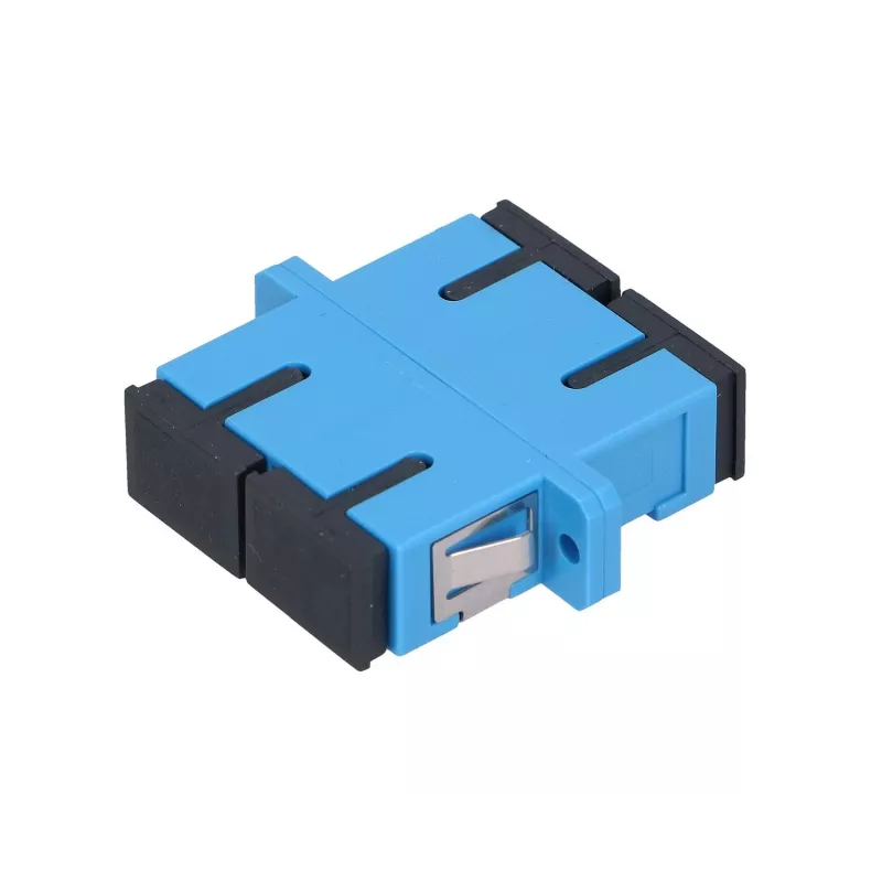 Adaptador de fibra ótica Extralink SC/UPC monomodo duplex, azul, conectores SC/UPC