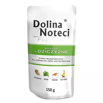 Dolina Noteci Premium rico em veado comida húmida para cães, 150 g