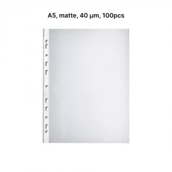 Capa perfurada AD Class Orange Peel A5 40 micr., saco com 100 unidades