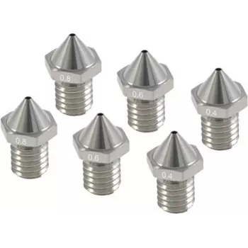 Kit de bicos para Flashforge Creator 3 Pro — bicos de substituição 0,4 mm, 0,6 mm, 0,8 mm