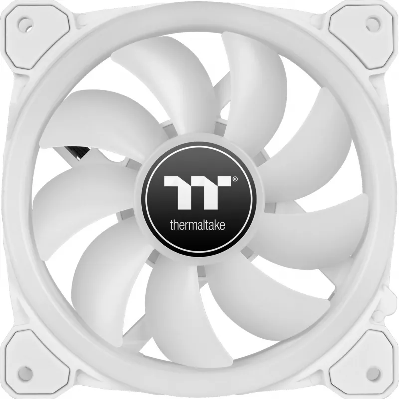 Ventoinha de radiador Thermaltake SWAFAN 12 RGB TT Premium Edition CL-F145-PL12SW-A, 120 mm, pás reverse, 3 unid. com controlador, branca
