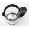 Jata HA702 chaleira elétrica, 1,2 l, 1500 W, vidro de borossilicato, sem fio, preta