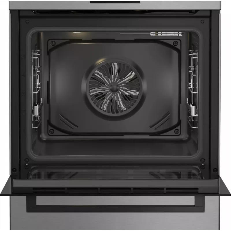 Fogão independente a gás-elétrico BEKO FBM62330GXTN 60 cm, placa a gás de 4 queimadores, forno elétrico de 72 l, classe de eficiência energética A